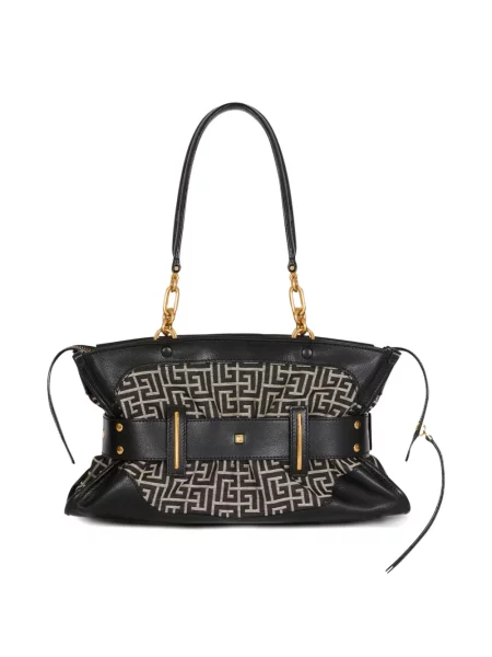 Geantă Balmain din jacard negru