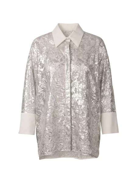 Cămașă Valentino Garavani cu model floral din dantelă