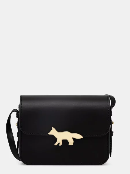 Кожаная сумка Maison Kitsune