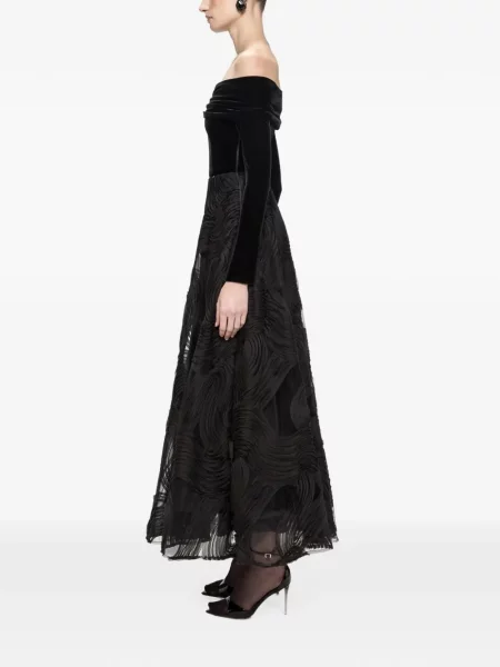 Rochie Nissa de catifea negru
