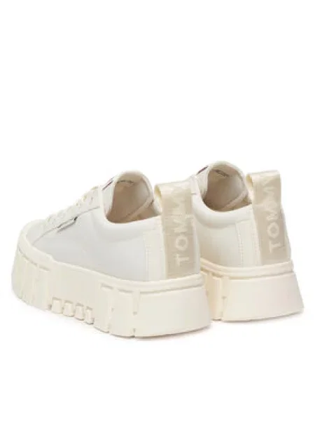 Tommy Jeans Sneakersy Tjw Flatform Chunky Sneaker Écru
