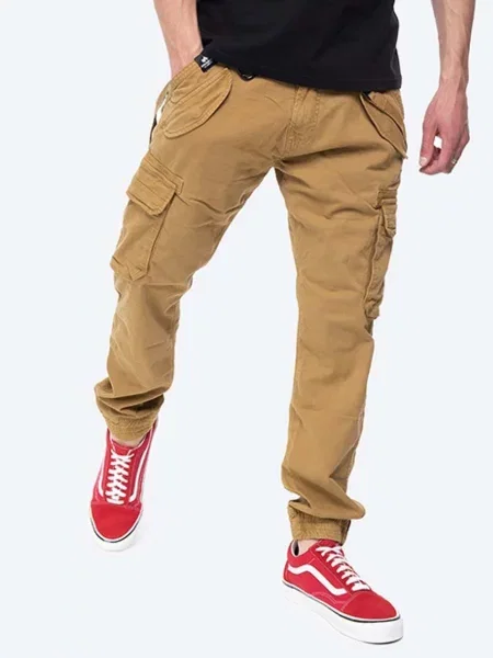 Alpha Industries pantaloni Utility Pant bărbați maro cu fit cargo bej