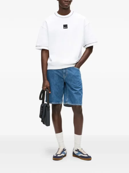 Тениска Karl Lagerfeld Jeans с кръгло деколте бяло
