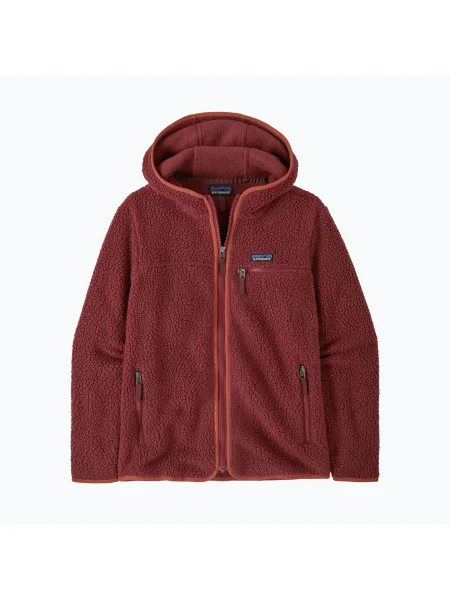 Hanorac pentru femei Patagonia Retro Pile Hoody sequoia red roșu