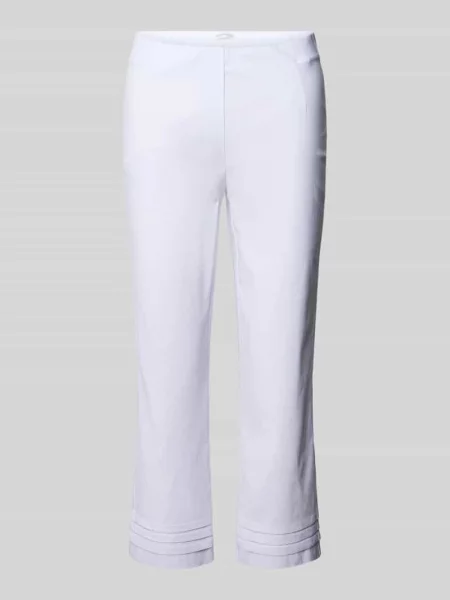 Spodnie capri z mieszanka model Ina' Stehmann białe