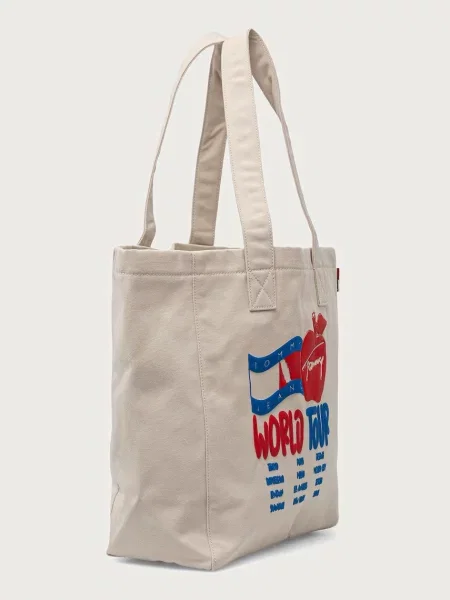 Tommy Jeans Shopper nebielená / kráľovská modrá / jasne červená béžová