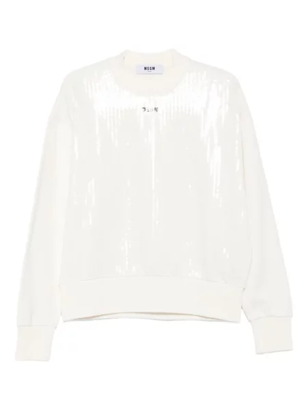 Bluza Msgm z cekinami biała