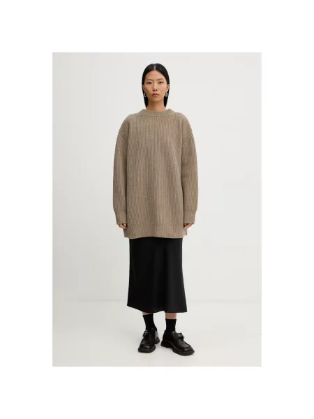 Maison Margiela sweter z dodatkiem wełny beżowy