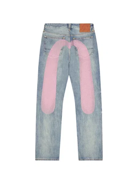 Blugi Evisu cu imagine albastru