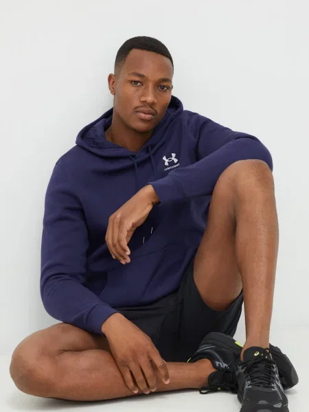 Geacă Under Armour cu glugă albastru