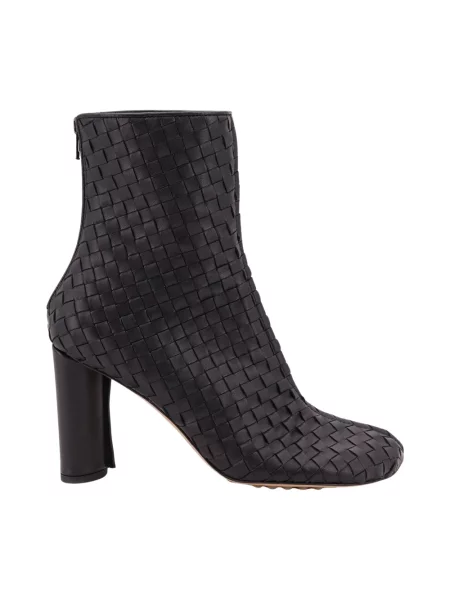 Botki Bottega Veneta skórzane czarne