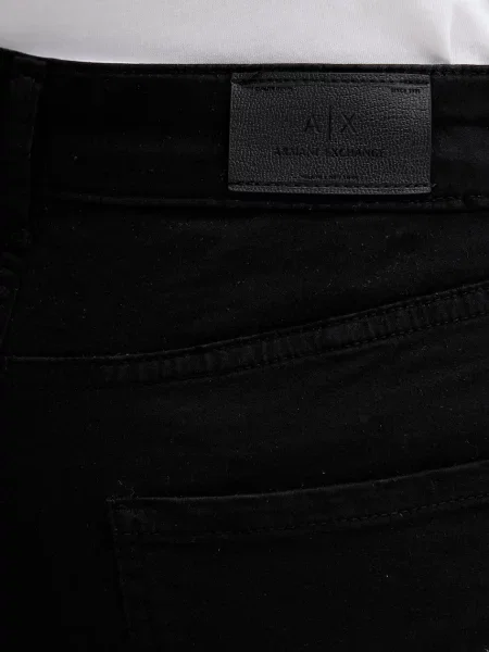 Брюки Armani Exchange с высокой посадкой черные