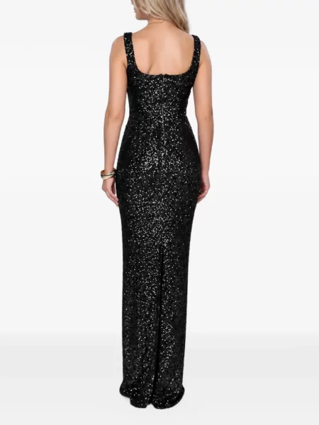 Rochie maxi Roserry cu paiete din jerseu negru