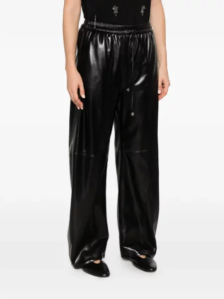 Pantaloni Isabelle Blanche cu cordon negru