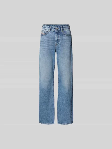 Jeansy o kroju wide fit z 5 Diesel granatowe