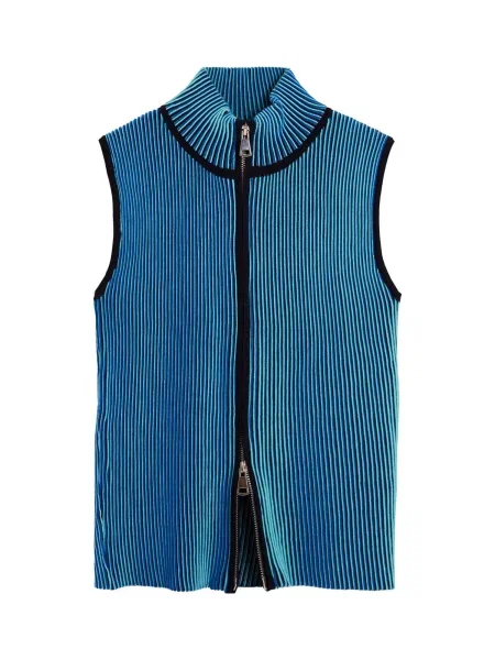 Desigual Tricou albastru / negru alb