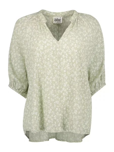 BLUE SEVEN Bluză verde pastel alb
