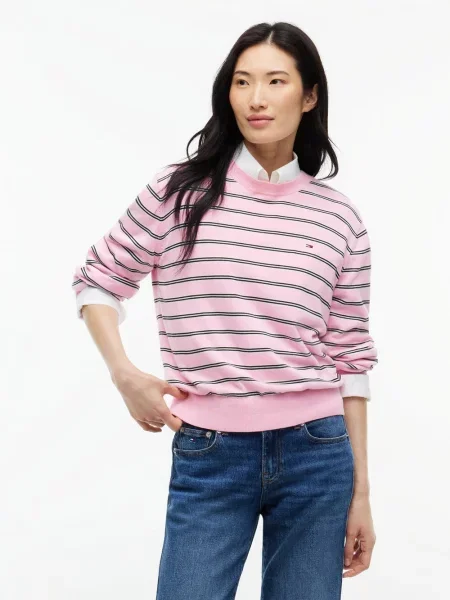 Tommy Jeans bluzka z dzianiny Kobiety S różowy