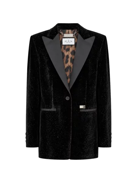 Sacou Philipp Plein de catifea negru