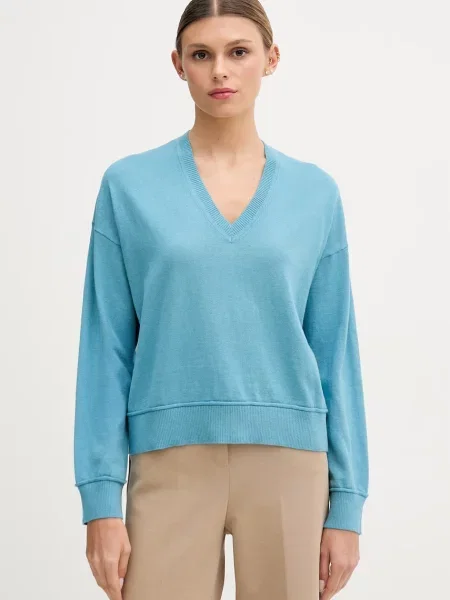 United Colors of Benetton svetr dámský s příměsí vlny modrý