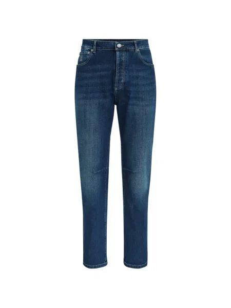 Pantaloni Brunello Cucinelli cu 5 buzunare albastru