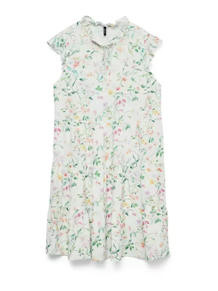 VERO MODA Rochie VMALBA verde / portocaliu pastel / roz alb