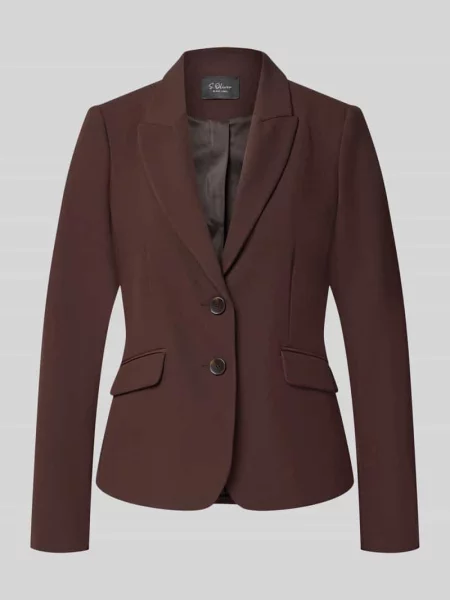 Krótkie blezer o kroju slim fit z dodatkiem S.oliver Black Label czarna
