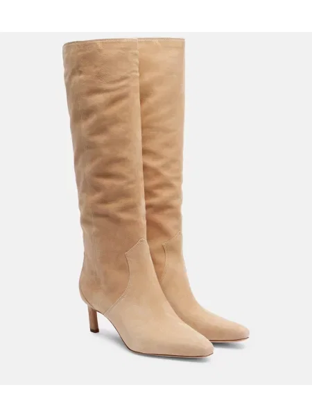 Cizme Veronica Beard din piele de căprioară bej