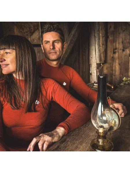 Bluza termoaktywne unisex Alpinus Merino Aoraki pomarańczowa
