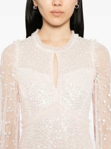 Rochie Needle & Thread cu paiete de costum roz