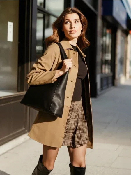 Сумка хобо з екошкіри чорний