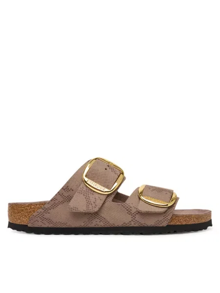 Papuci Birkenstock cu cataramă bej