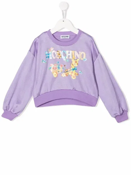 Bluza dziecięca Moschino fioletowa