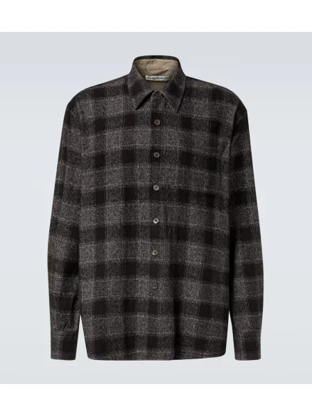 Cămașă Our Legacy în carouri negru