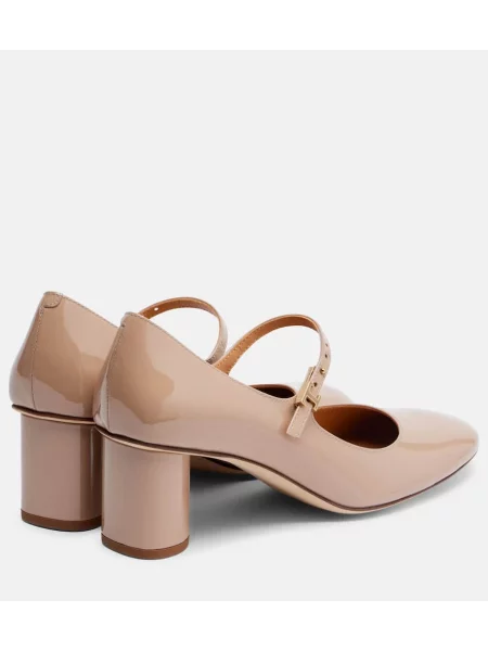 Pantofi cu toc Tod's din piele de lac roz