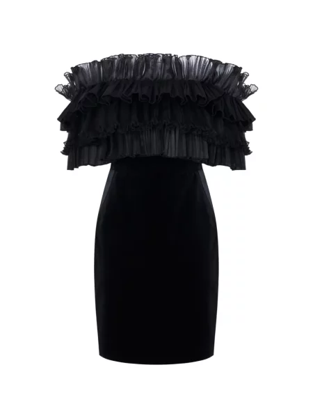Rochie Elisabetta Franchi de catifea negru