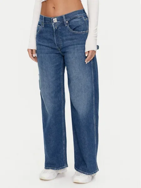 Replay Blugi Bleumarin Wide Leg