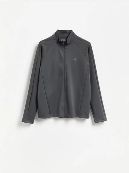 Reserved Rozpinana bluza ze stójką ciemnoszary