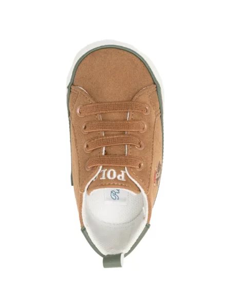 Sneakersy dziecięce Polo Ralph Lauren brązowe