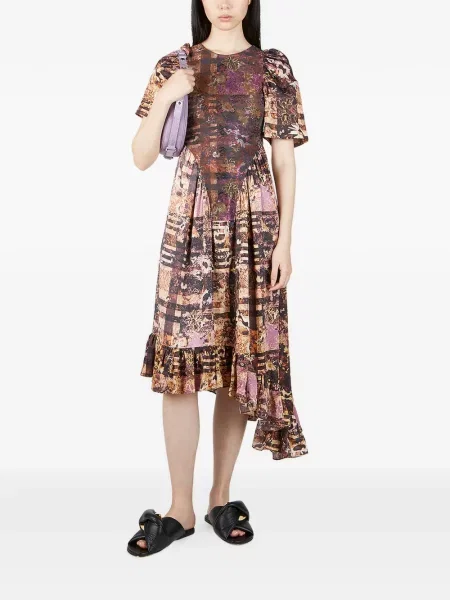 Rochie midi Collina Strada asimetrică violet