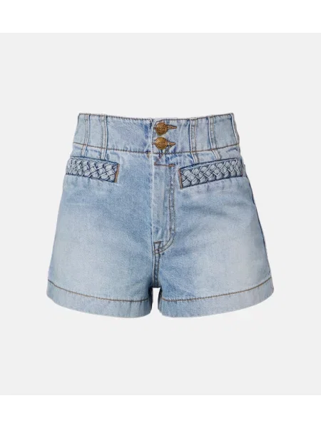 Pantaloni scurți din denim Zimmermann albastru