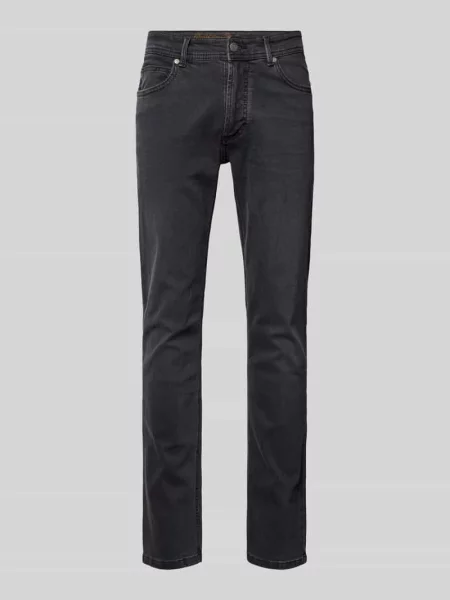 Jeansy o kroju regular fit z detalem marki Christian Berg Men