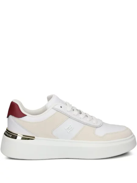 Sneakerși Tommy Hilfiger din piele cu platformă alb
