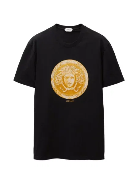 Tricou Versace cu imagine din jerseu negru