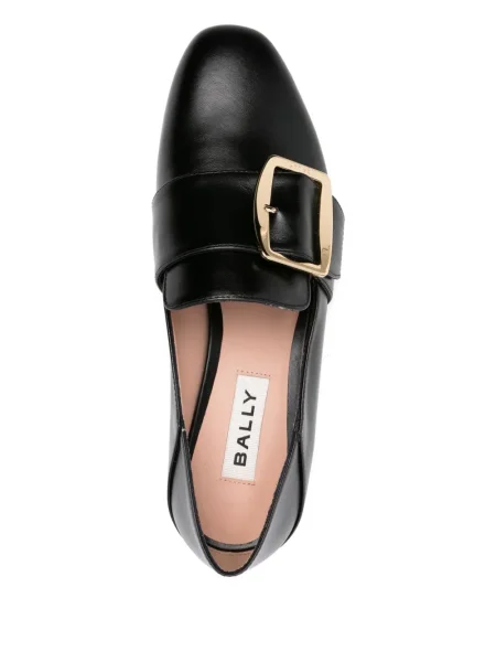 Pantofi loafer Bally din piele cu cataramă negru
