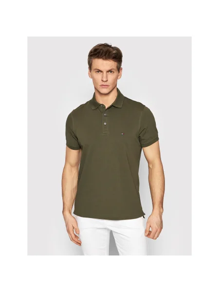 Tommy Hilfiger Pólóing Slim Fit zöld