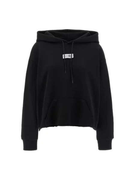Bluza z kapturem Mm6 Maison Margiela z kapturem czarna
