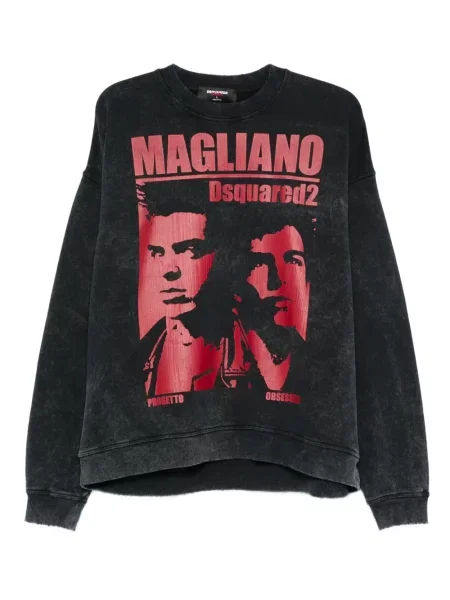 Hanorac Dsquared2 cu imagine negru