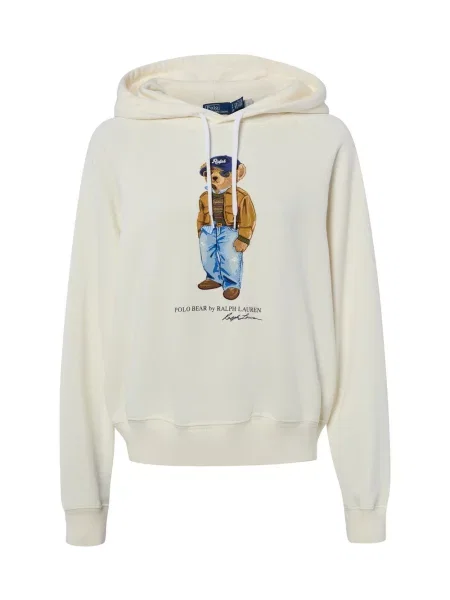 Bluza z kapturem Polo Ralph Lauren z kapturem biała