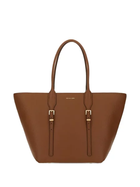 Geantă de mână Michael Michael Kors din piele cu cataramă maro